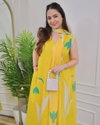Yellow Colour Rayon With Printed Kurti With Pant Dupatta Suppliers In India Aaradhna 2041